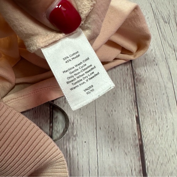 talbots sweater Cardigan w/ tank light dusty pink cotton blend sz L - Picture 11 of 11